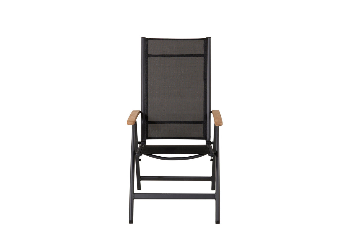 Panama Gartenstuhl Light in Schwarz präsentiert im Onlineshop von KAQTU Design AG. Gartenstuhl mit Armlehnen ist von Venture Home