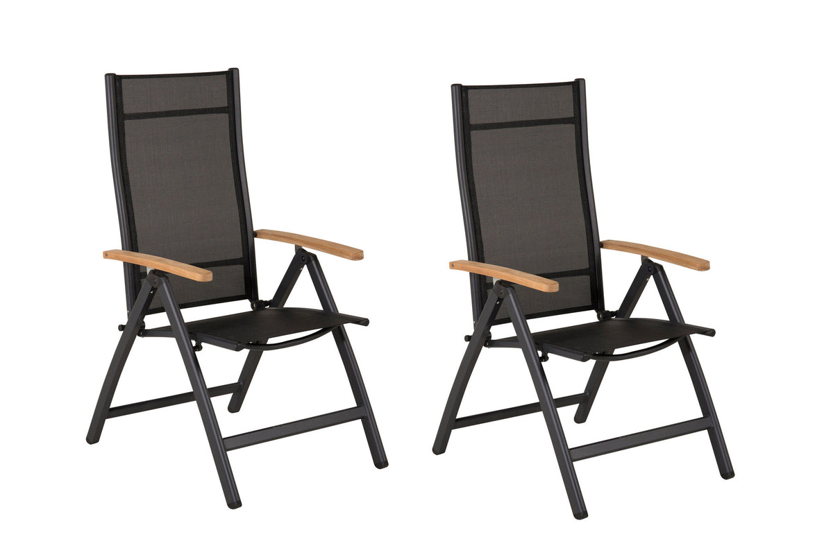 Panama Gartenstuhl Light in Schwarz präsentiert im Onlineshop von KAQTU Design AG. Gartenstuhl mit Armlehnen ist von Venture Home