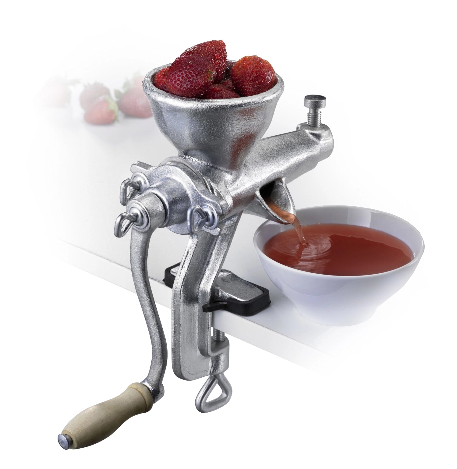 Saft- und Beerenpresse Starke Else von Westmark, 29x10.5x43cm, ideal für die Zubereitung von frischen Säften und Beerenpürees in der Küche.