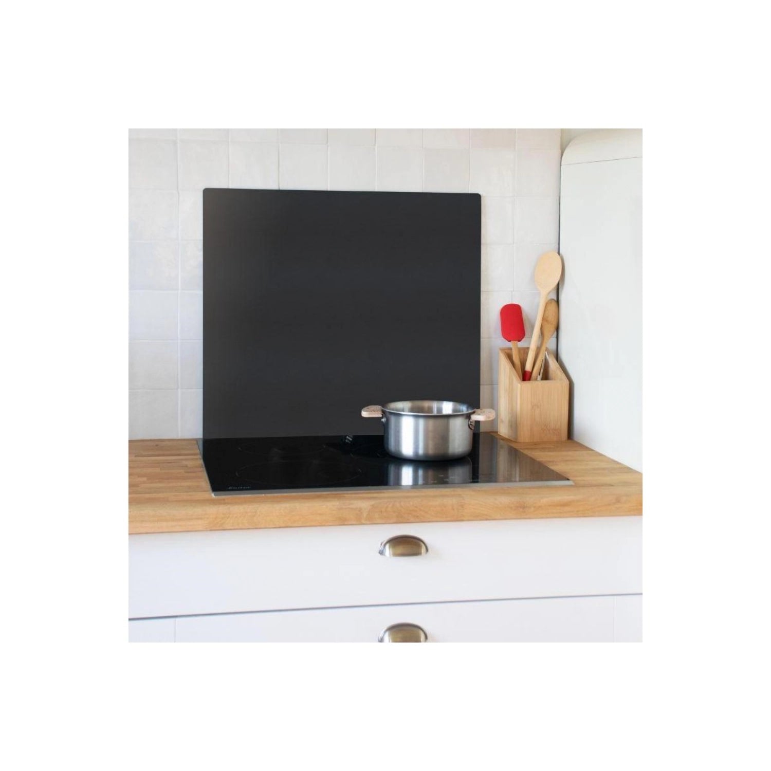 Pebbly Glaskeramik Abdeckung, schwarz, 57x50cm