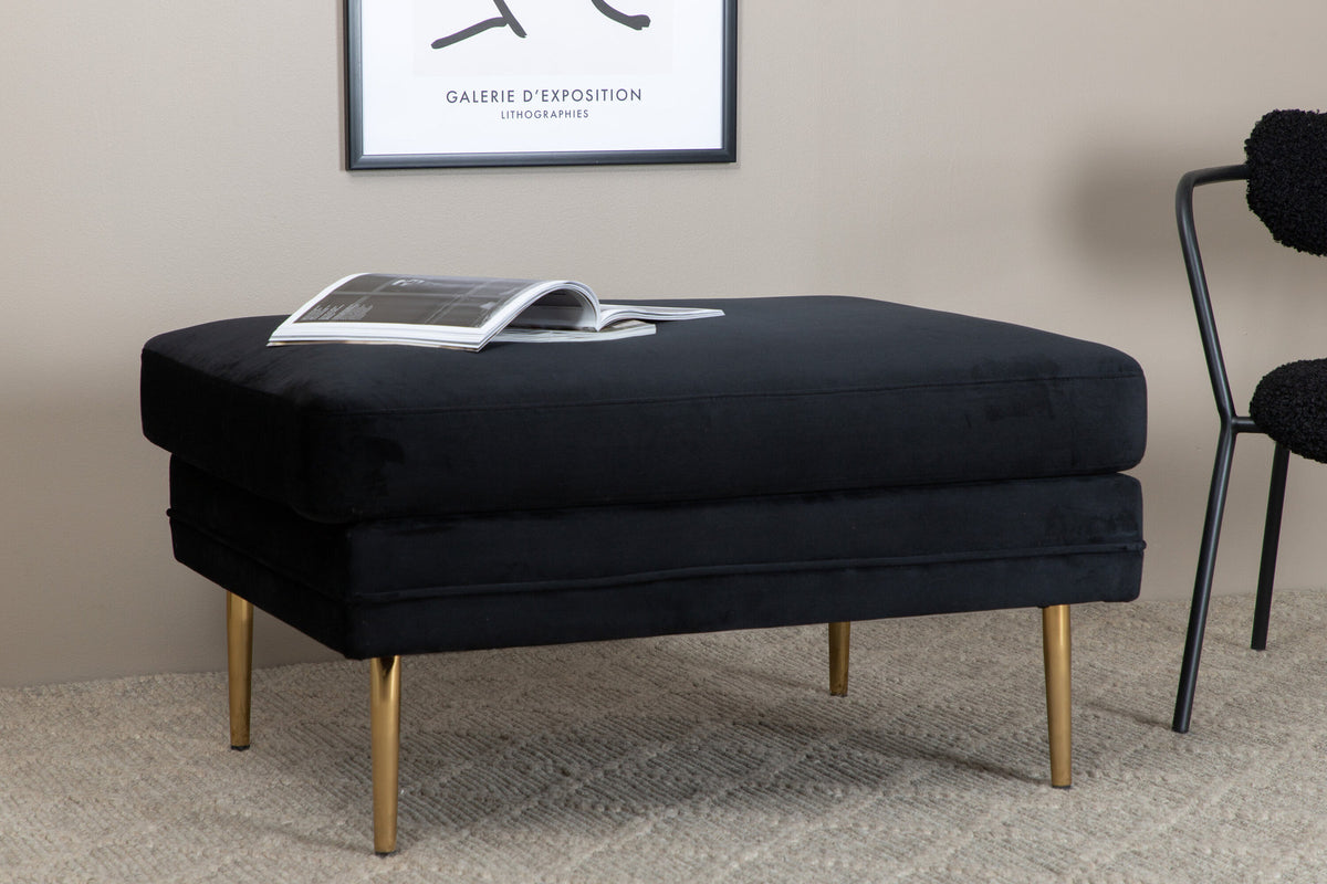 Boom Ottoman / Pouf in Schwarz präsentiert im Onlineshop von KAQTU Design AG. Ottoman ist von Venture Home
