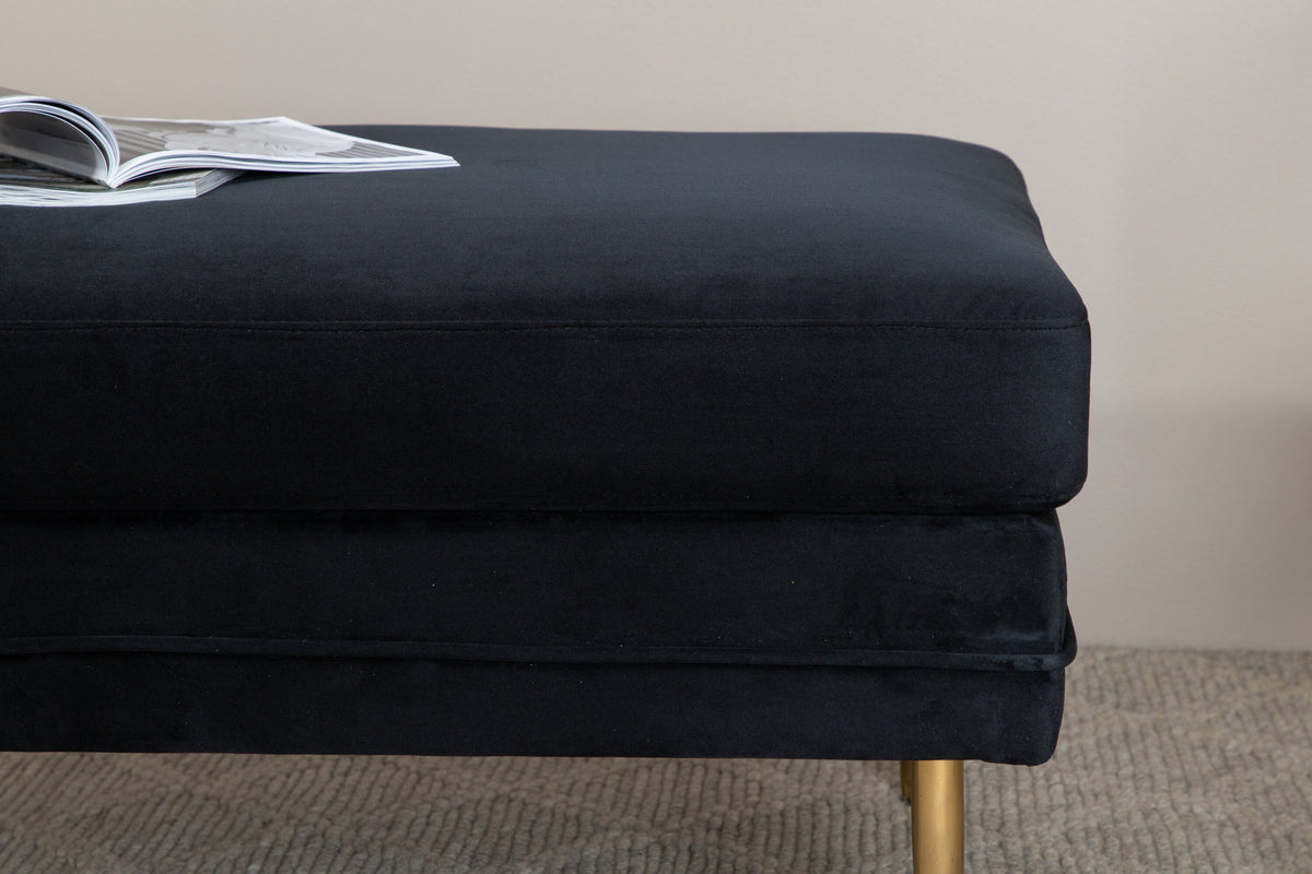 Boom Ottoman / Pouf in Schwarz präsentiert im Onlineshop von KAQTU Design AG. Ottoman ist von Venture Home