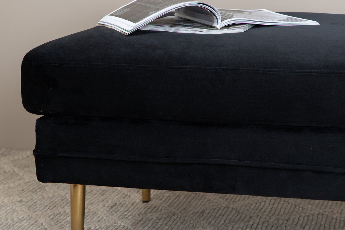 Boom Ottoman / Pouf in Schwarz präsentiert im Onlineshop von KAQTU Design AG. Ottoman ist von Venture Home