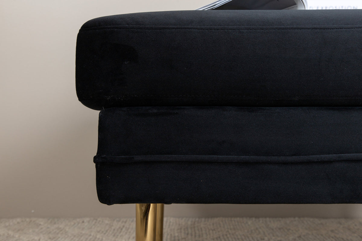 Boom Ottoman / Pouf in Schwarz präsentiert im Onlineshop von KAQTU Design AG. Ottoman ist von Venture Home