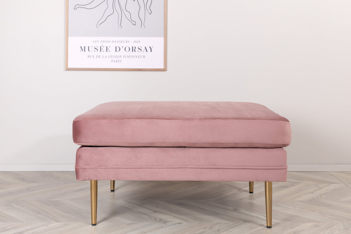 Boom Ottoman / Pouf in Rosa präsentiert im Onlineshop von KAQTU Design AG. Ottoman ist von Venture Home