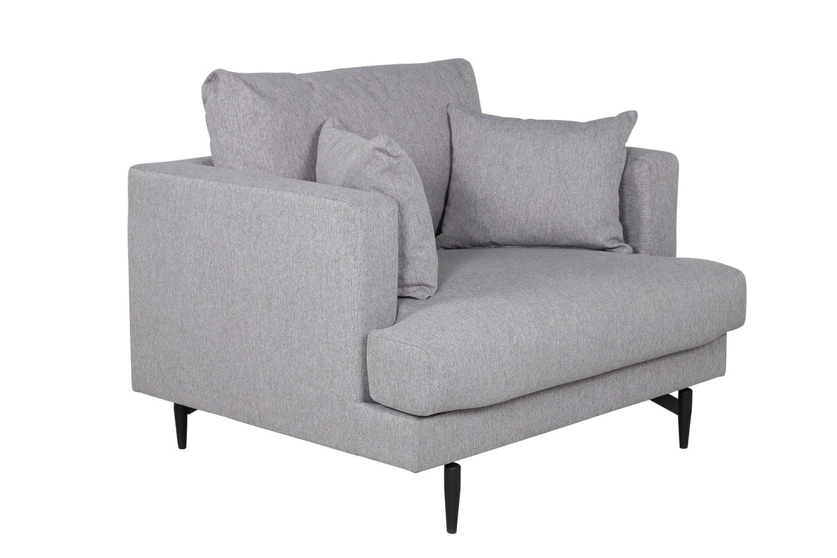 Sofia Sessel in Grau präsentiert im Onlineshop von KAQTU Design AG. Sessel mit Armlehnen ist von Venture Home