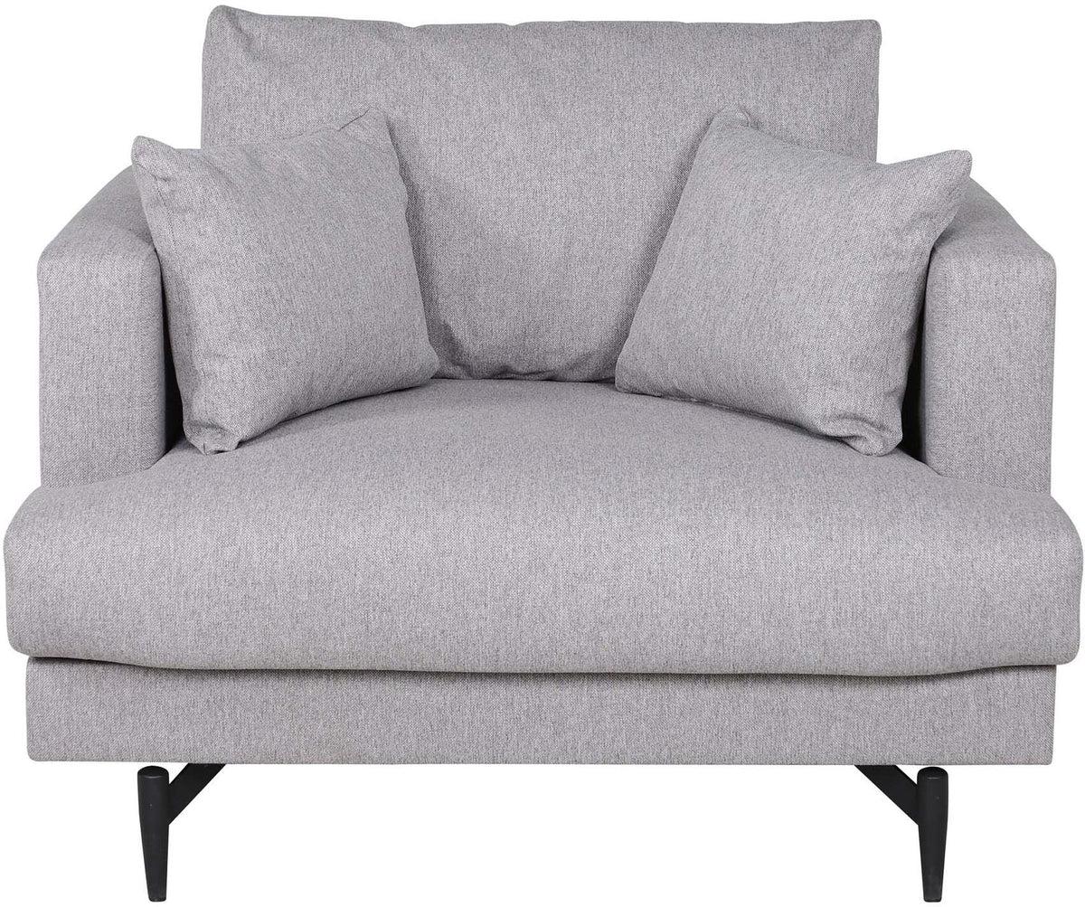 Sofia Sessel in Grau präsentiert im Onlineshop von KAQTU Design AG. Sessel mit Armlehnen ist von Venture Home