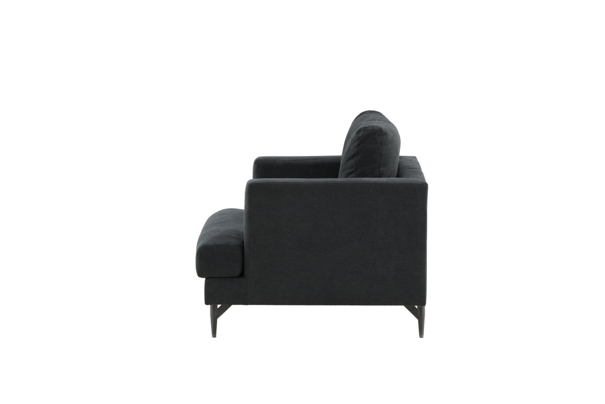 Sofia Sessel in Schwarz präsentiert im Onlineshop von KAQTU Design AG. Sessel mit Armlehnen ist von Venture Home
