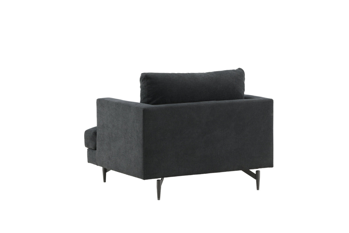 Sofia Sessel in Schwarz präsentiert im Onlineshop von KAQTU Design AG. Sessel mit Armlehnen ist von Venture Home