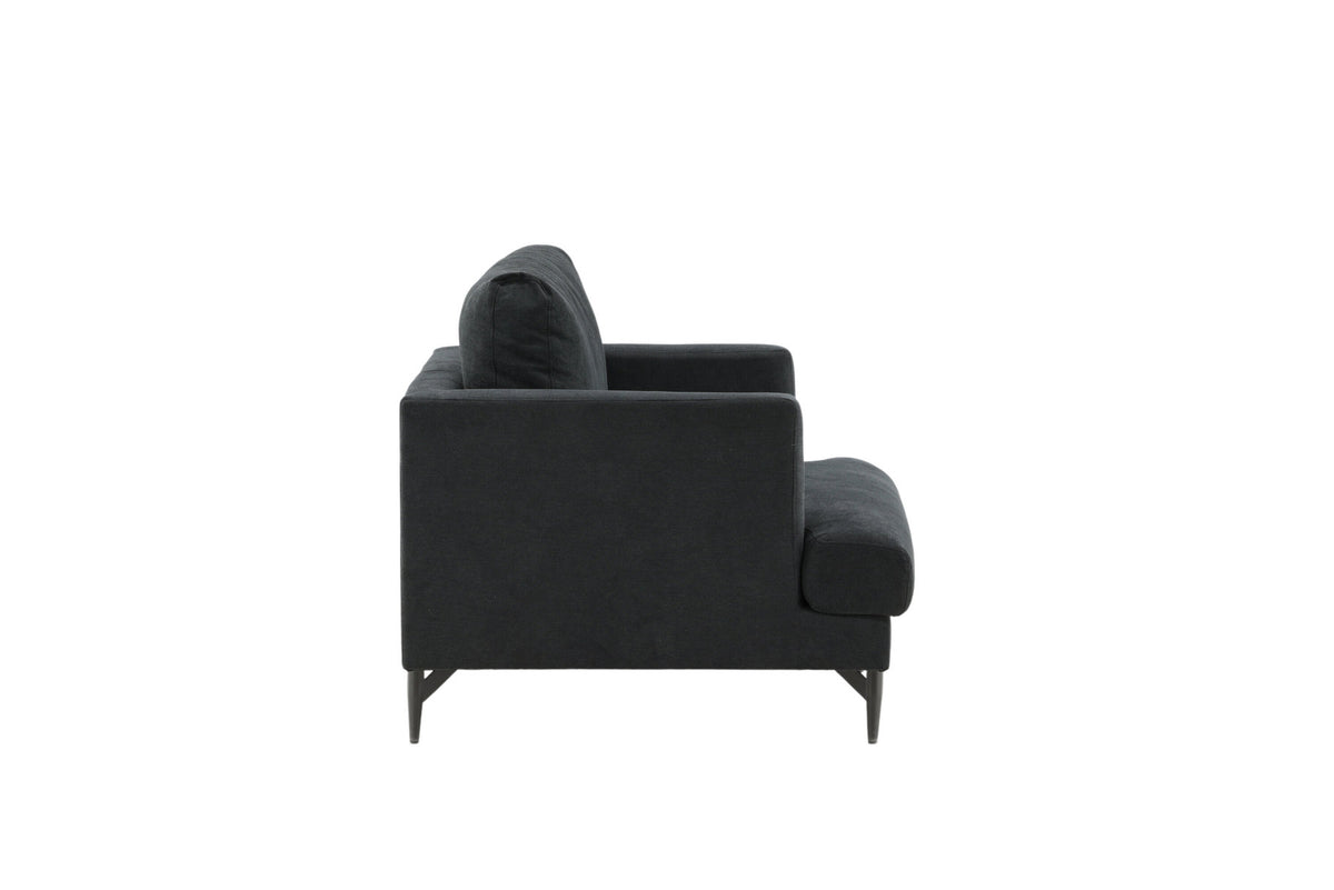 Sofia Sessel in Schwarz präsentiert im Onlineshop von KAQTU Design AG. Sessel mit Armlehnen ist von Venture Home
