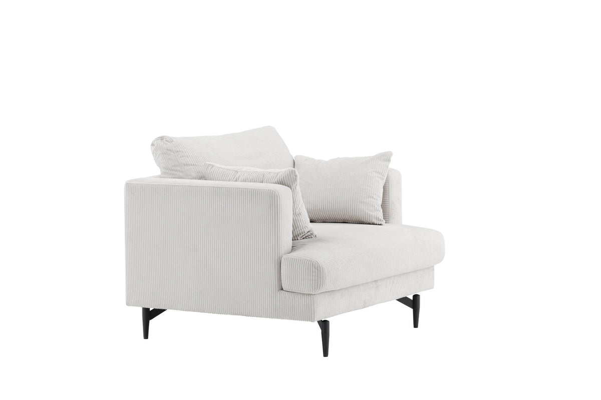 Sofia Sessel in Beige präsentiert im Onlineshop von KAQTU Design AG. Sessel mit Armlehnen ist von Venture Home