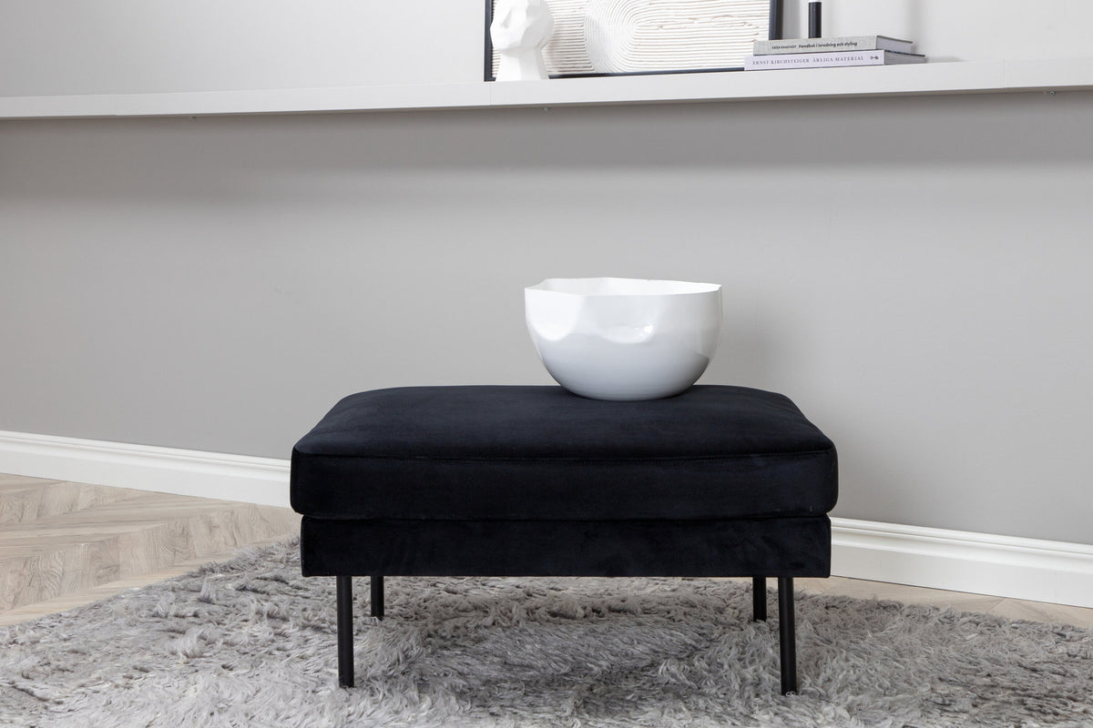 Zoom Ottoman / Pouf in Schwarz präsentiert im Onlineshop von KAQTU Design AG. Ottoman ist von Venture Home