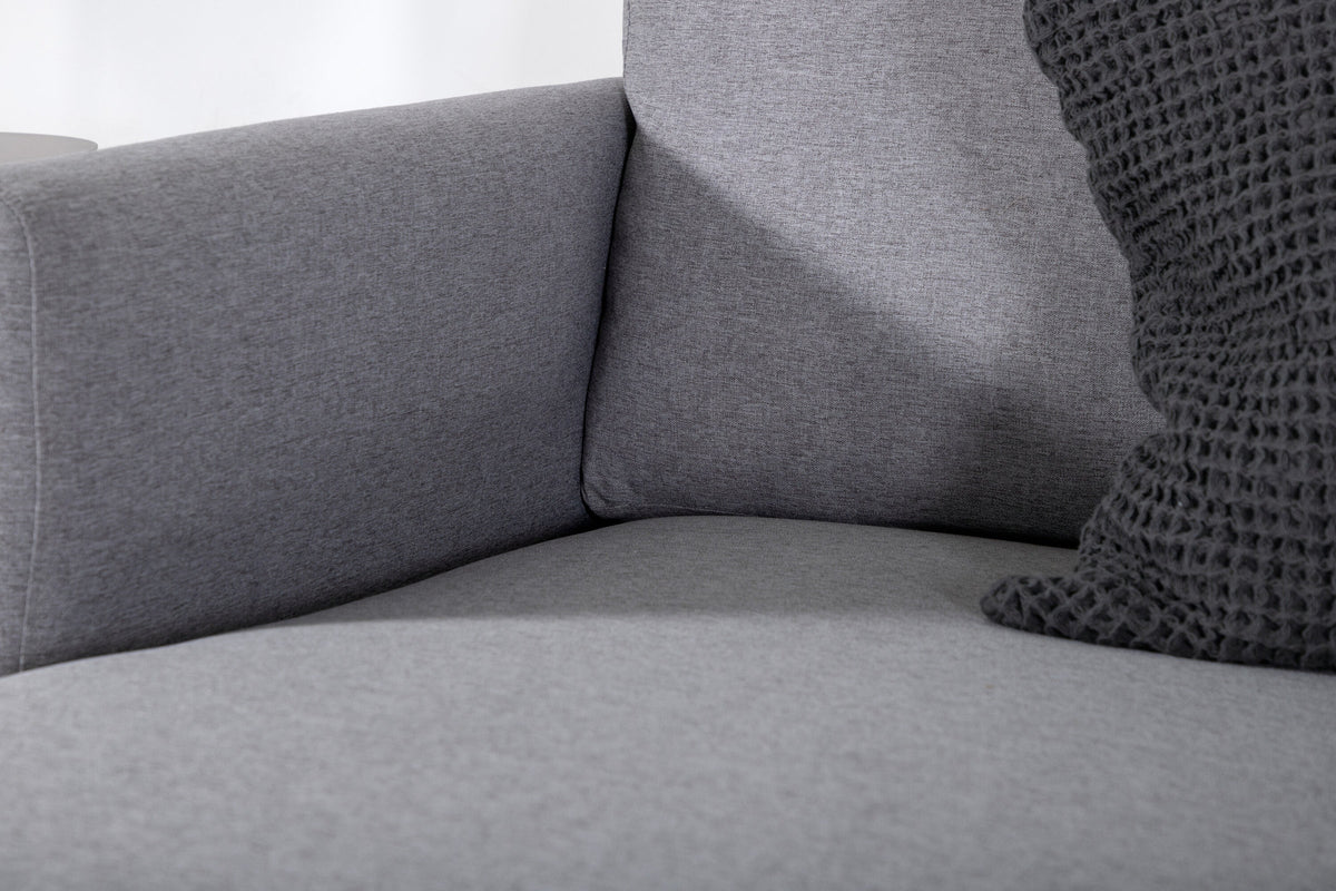 Zoom U-Sofa in Grau präsentiert im Onlineshop von KAQTU Design AG. L-Sofa rechts ist von Venture Home