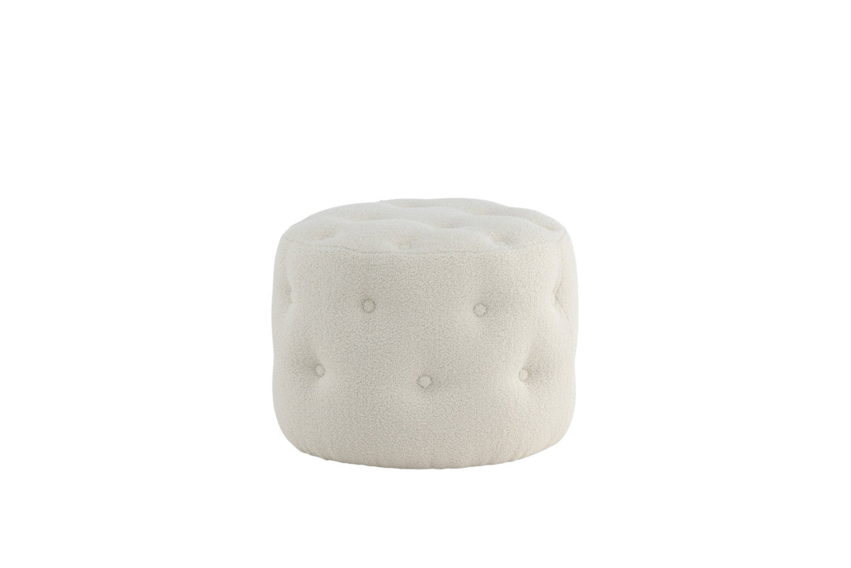 Benjamin Ottoman / Pouf in Weiss präsentiert im Onlineshop von KAQTU Design AG. Pouf ist von Venture Home