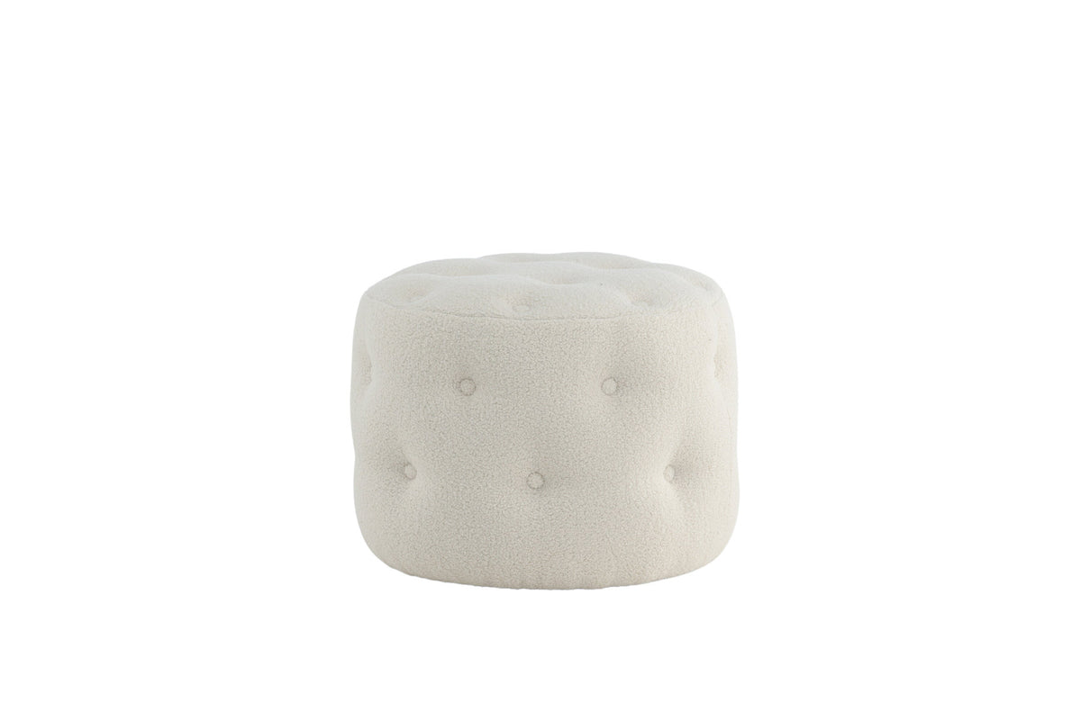 Benjamin Ottoman / Pouf in Weiss präsentiert im Onlineshop von KAQTU Design AG. Pouf ist von Venture Home