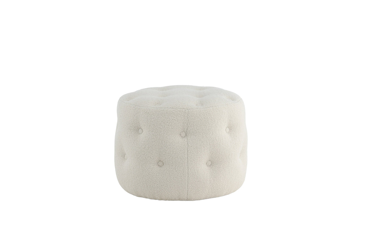 Benjamin Ottoman / Pouf in Weiss präsentiert im Onlineshop von KAQTU Design AG. Pouf ist von Venture Home
