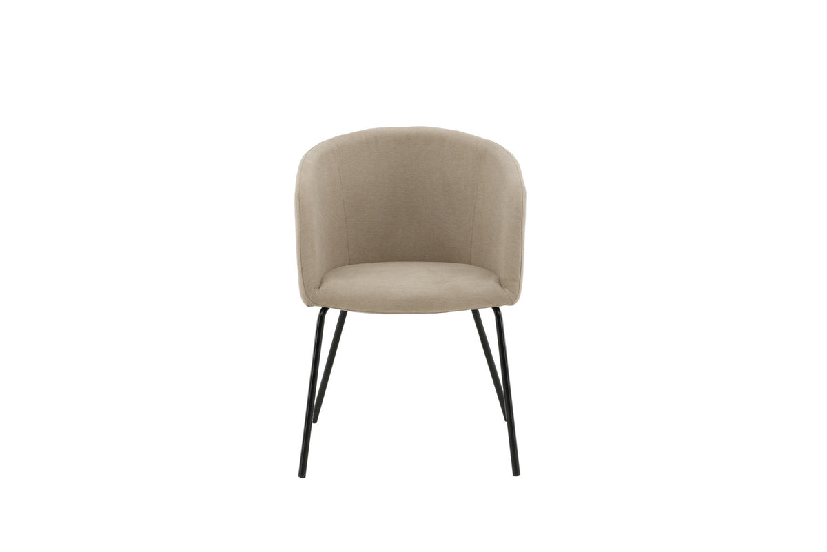 Berit Stuhl in Beige präsentiert im Onlineshop von KAQTU Design AG. Stuhl mit Armlehne ist von Venture Home
