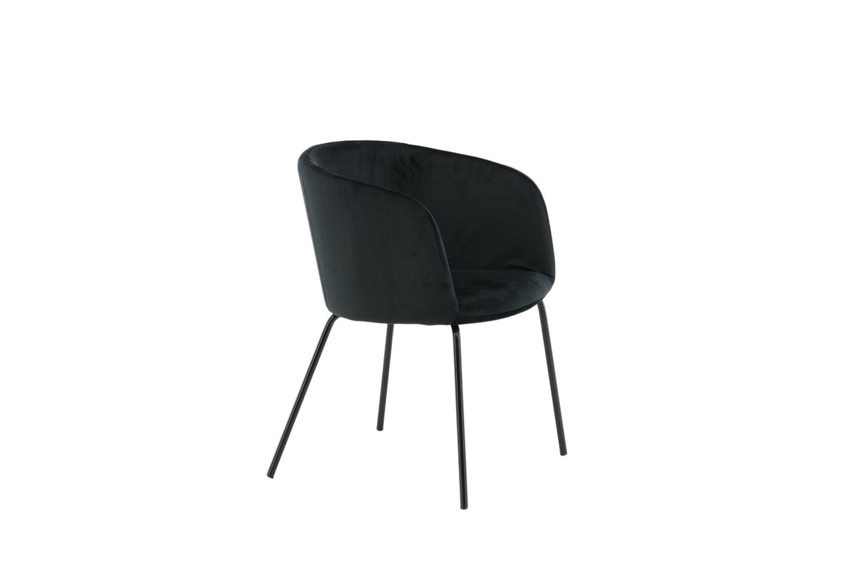 Berit Stuhl in Schwarz präsentiert im Onlineshop von KAQTU Design AG. Schalenstuhl mit Armlehne ist von Venture Home