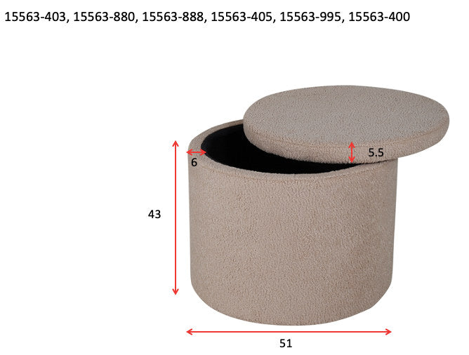 Dunken Ottoman / Pouf in Weiss präsentiert im Onlineshop von KAQTU Design AG. Pouf ist von Venture Home