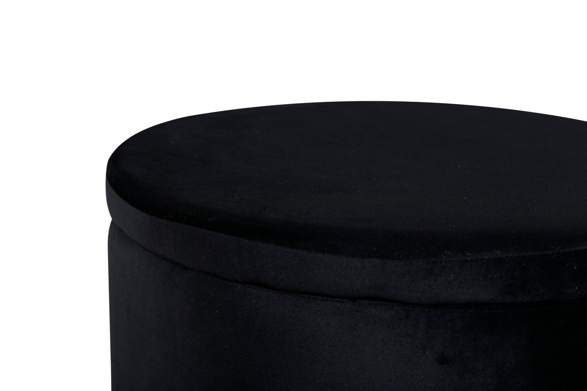 Dunken Ottoman / Pouf in Schwarz präsentiert im Onlineshop von KAQTU Design AG. Pouf ist von Venture Home