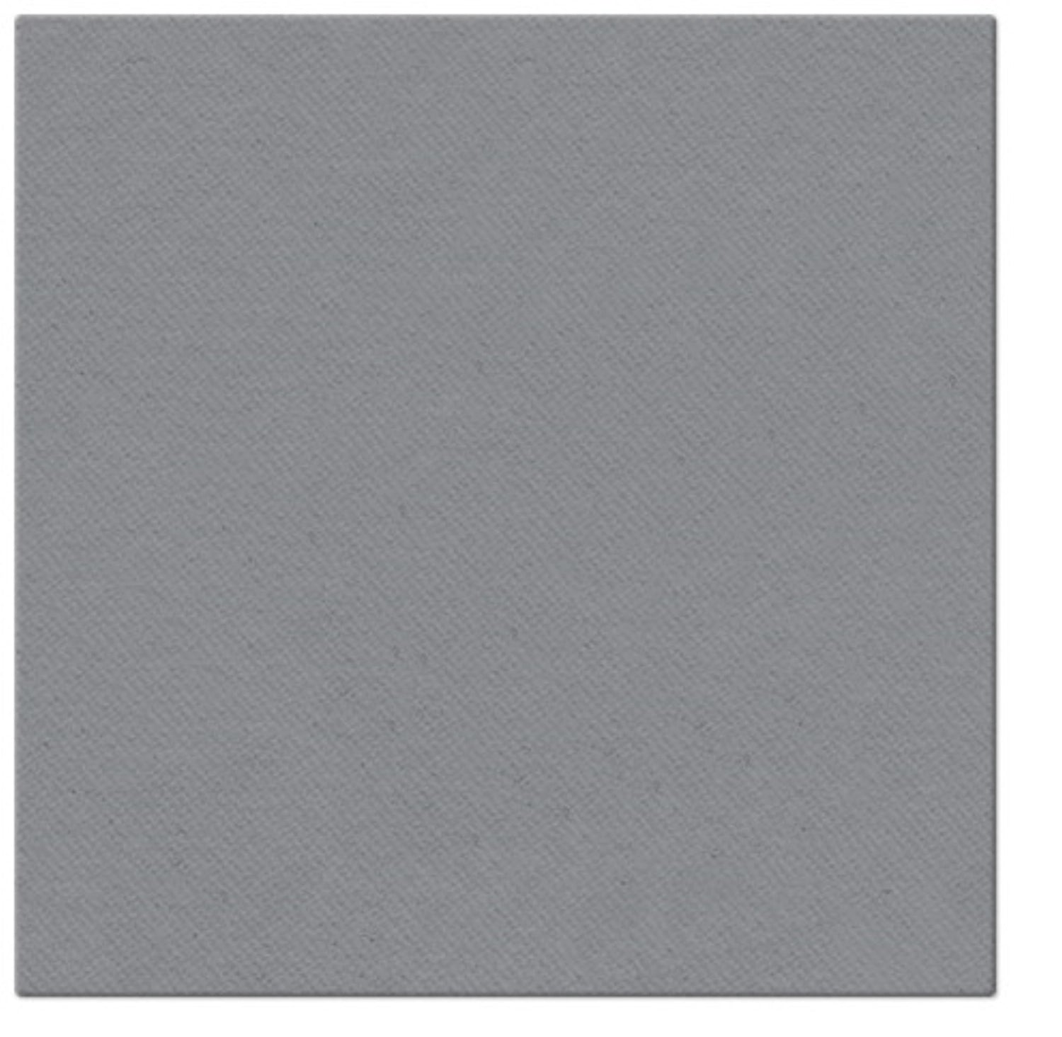 Servietten Dinner 50x Unifarbe grey, 40x40cm in Silber präsentiert im Onlineshop von KAQTU Design AG. Servietten ist von PAW