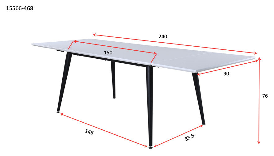 Jimmy Tisch in Weiss präsentiert im Onlineshop von KAQTU Design AG. Esstisch ist von Venture Home