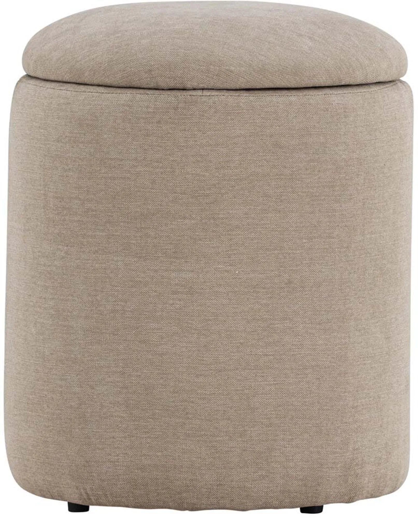 Eleganter Limpen Pouf in Beige von Venture Home: Stilvolles Leinen, kompakt, mit Stauraum. Perfekt für modernes Wohnen.