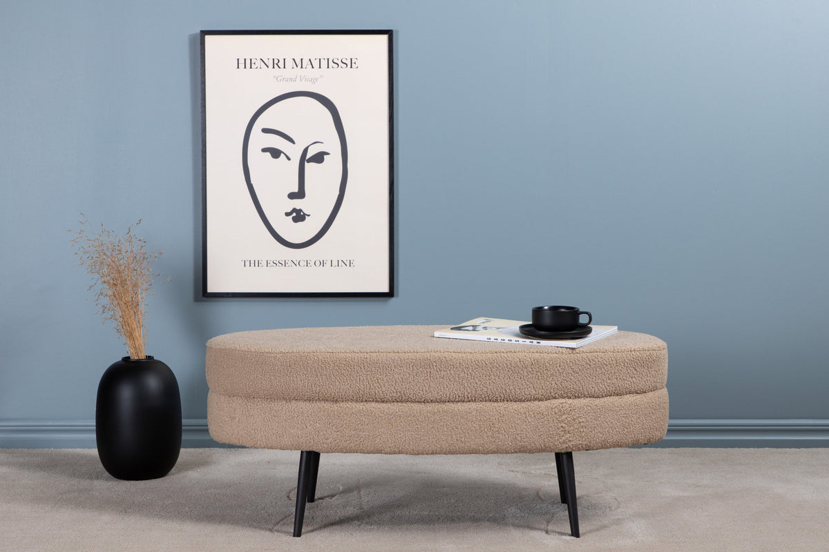 Otto Ottoman / Pouf in Beige präsentiert im Onlineshop von KAQTU Design AG. Ottoman ist von Venture Home