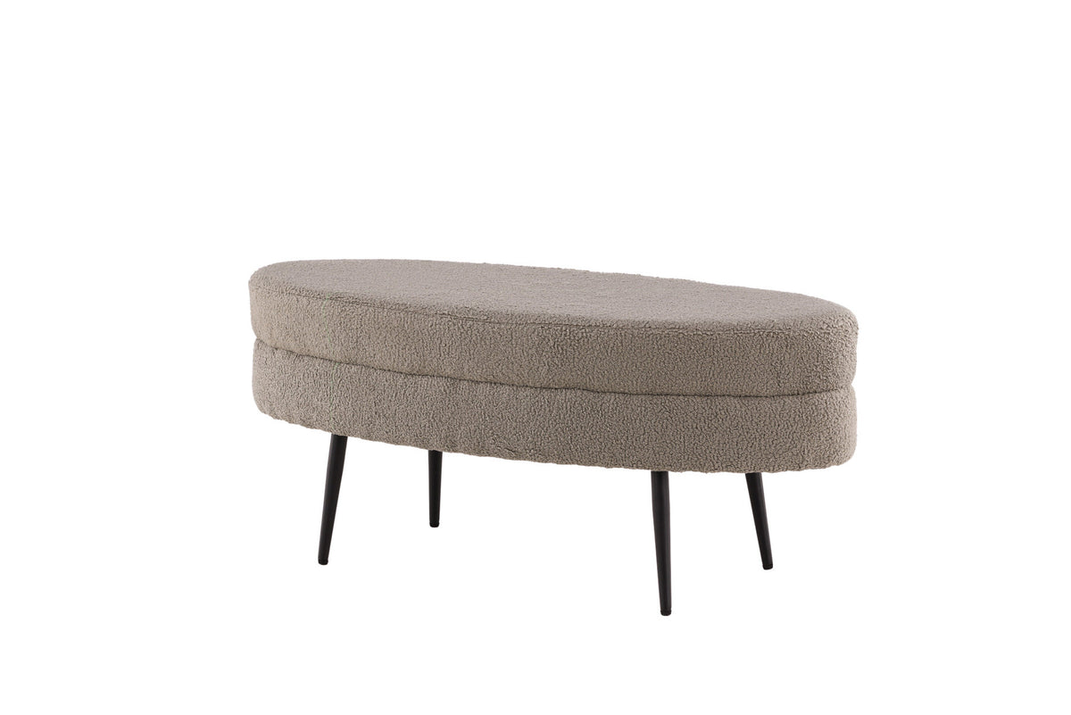 Otto Ottoman / Pouf in Greige präsentiert im Onlineshop von KAQTU Design AG. Ottoman ist von Venture Home