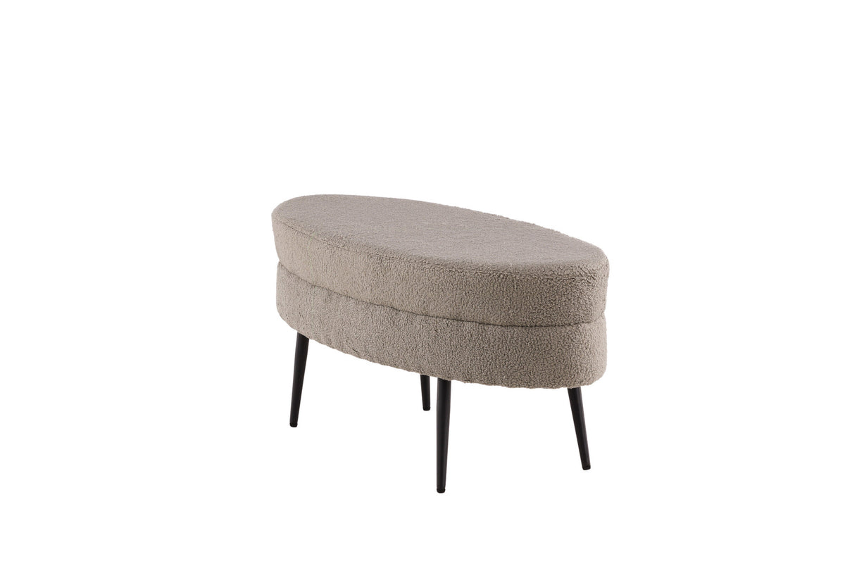 Otto Ottoman / Pouf in Greige präsentiert im Onlineshop von KAQTU Design AG. Ottoman ist von Venture Home