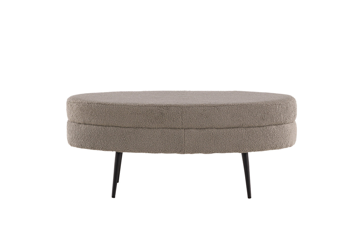 Otto Ottoman / Pouf in Greige präsentiert im Onlineshop von KAQTU Design AG. Ottoman ist von Venture Home