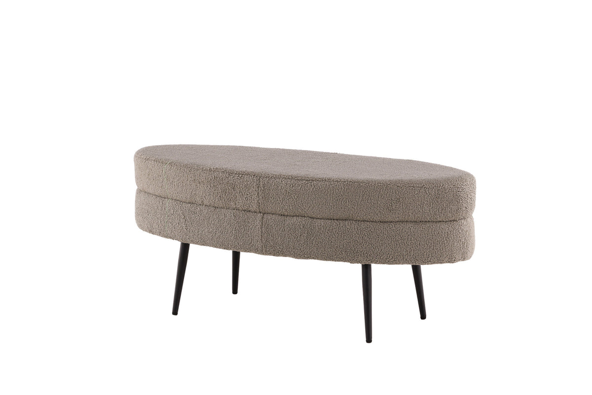 Otto Ottoman / Pouf in Greige präsentiert im Onlineshop von KAQTU Design AG. Ottoman ist von Venture Home