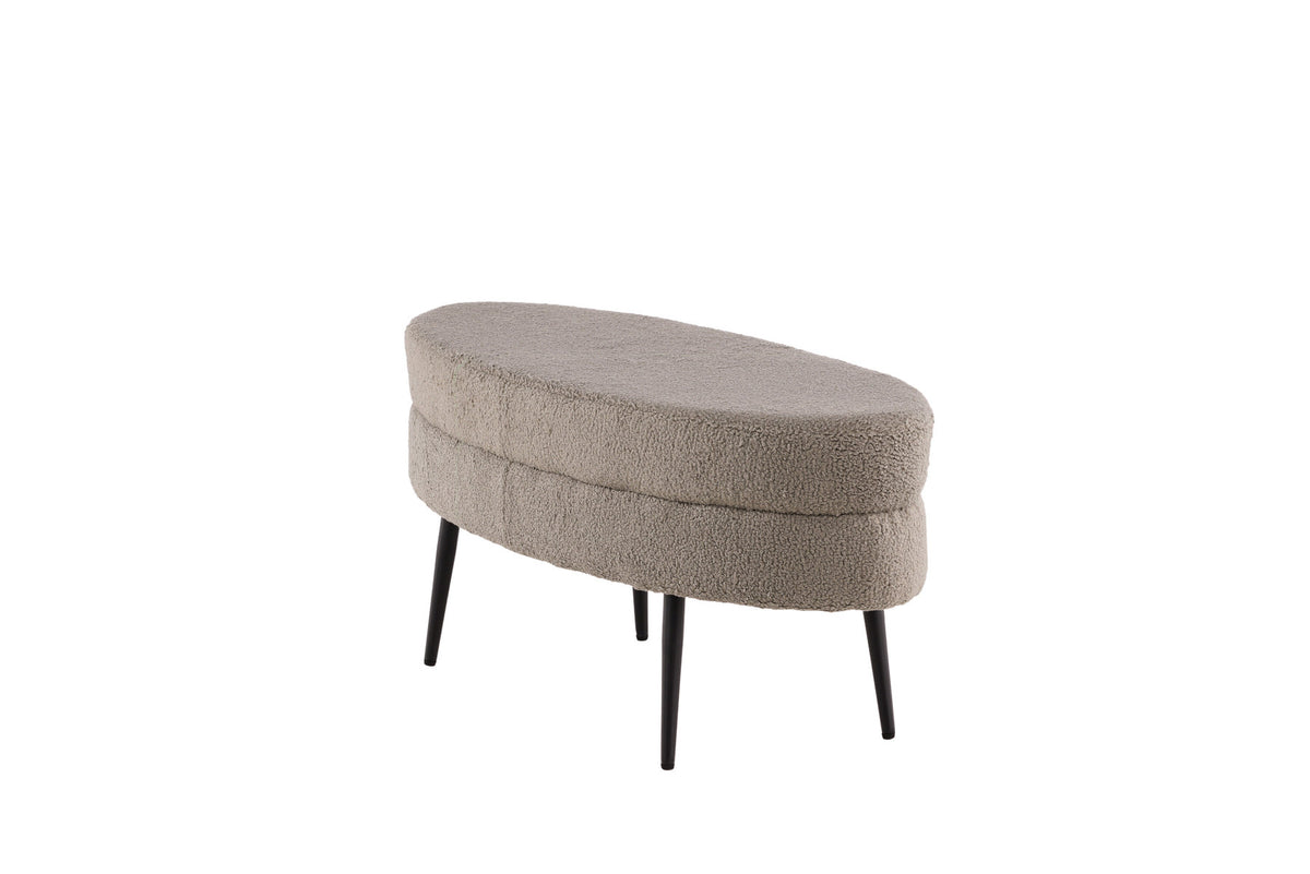 Otto Ottoman / Pouf in Greige präsentiert im Onlineshop von KAQTU Design AG. Ottoman ist von Venture Home