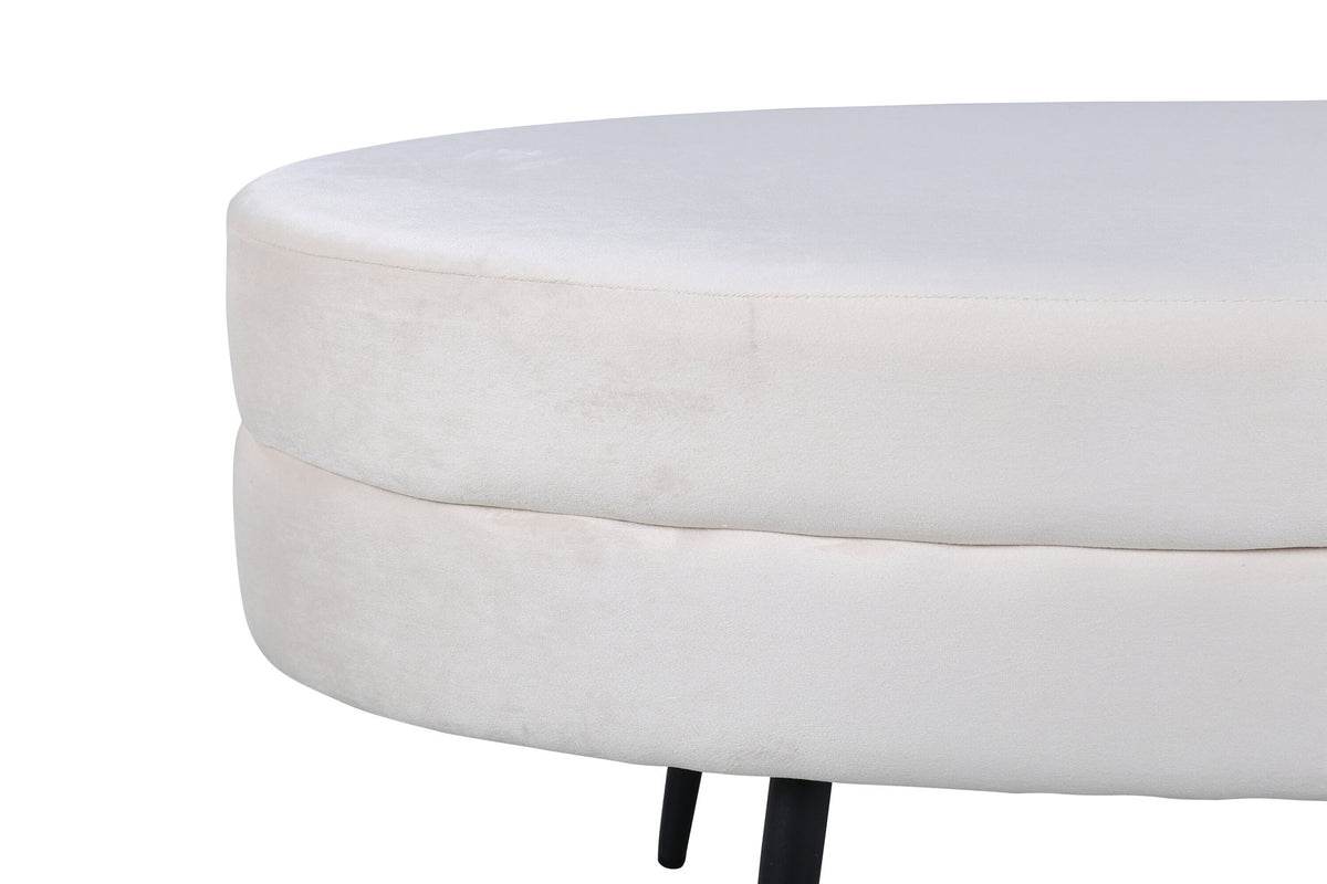 Otto Ottoman / Pouf in Weiss präsentiert im Onlineshop von KAQTU Design AG. Ottoman ist von Venture Home