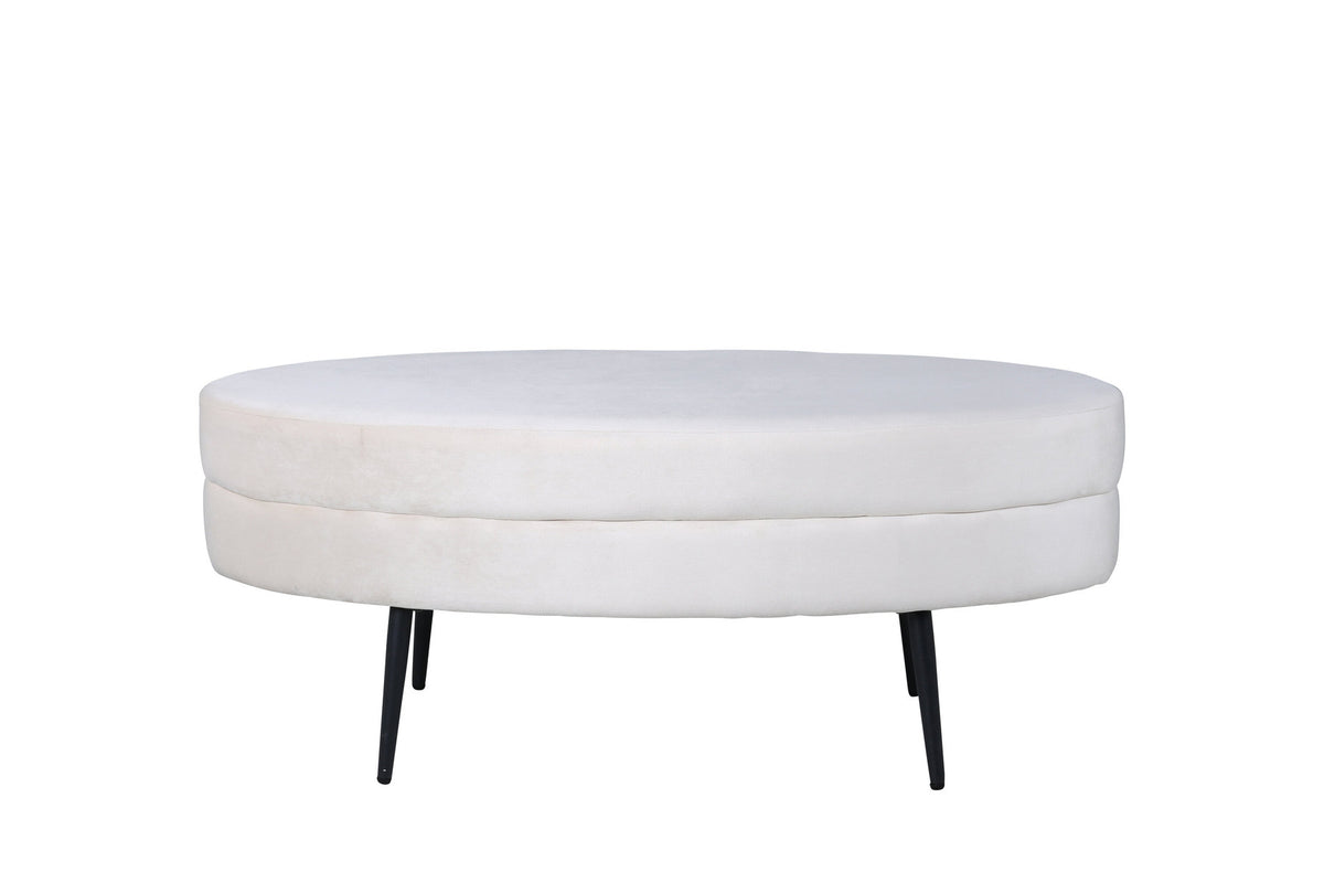 Otto Ottoman / Pouf in Weiss präsentiert im Onlineshop von KAQTU Design AG. Ottoman ist von Venture Home