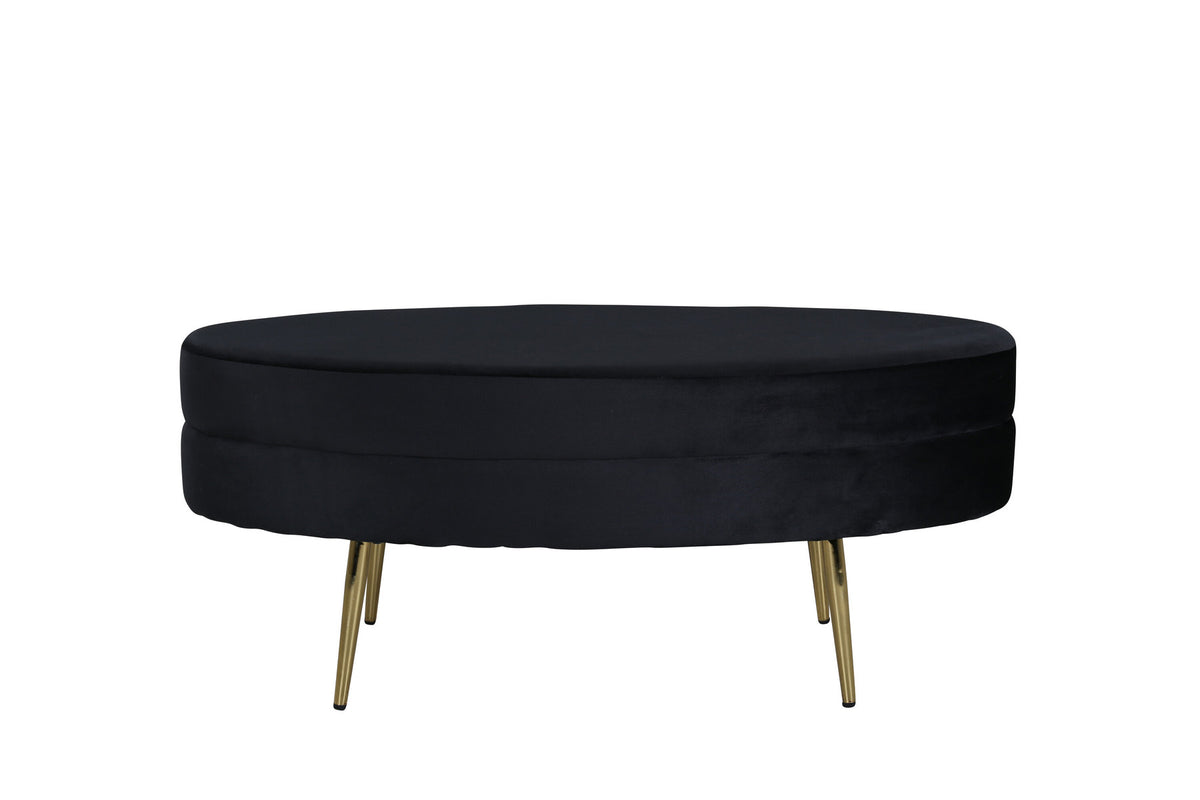 Otto Ottoman / Pouf in Schwarz präsentiert im Onlineshop von KAQTU Design AG. Ottoman ist von Venture Home