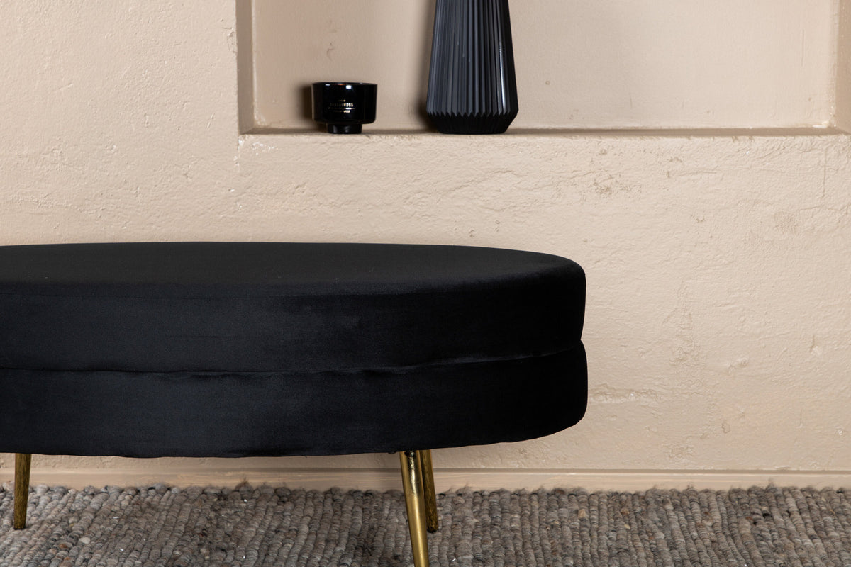 Otto Ottoman / Pouf in Schwarz präsentiert im Onlineshop von KAQTU Design AG. Ottoman ist von Venture Home