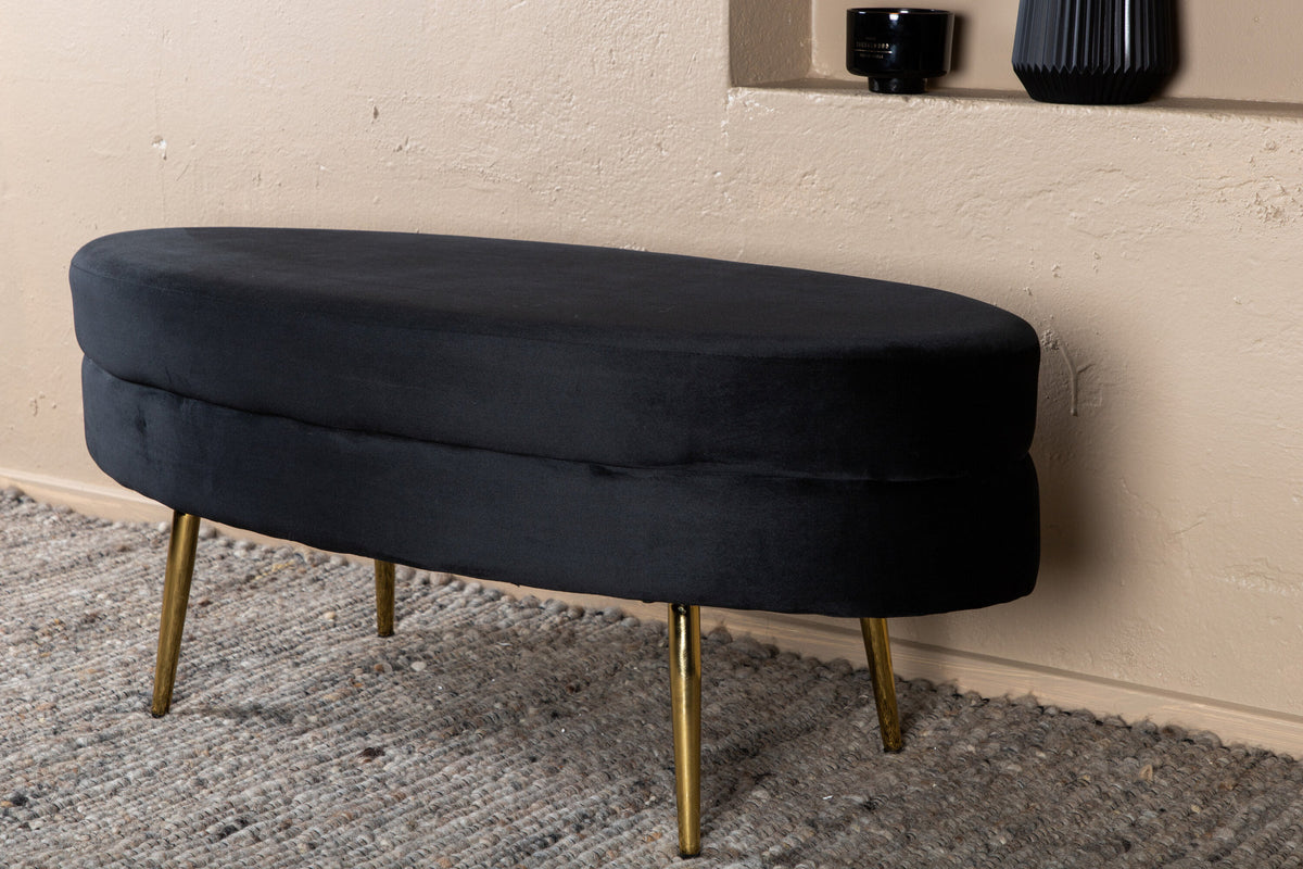 Otto Ottoman / Pouf in Schwarz präsentiert im Onlineshop von KAQTU Design AG. Ottoman ist von Venture Home