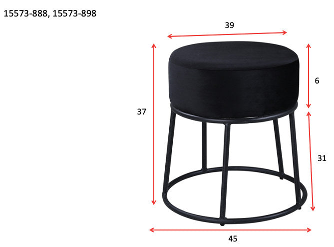Petra Ottoman / Pouf in Schwarz präsentiert im Onlineshop von KAQTU Design AG. Pouf ist von Venture Home