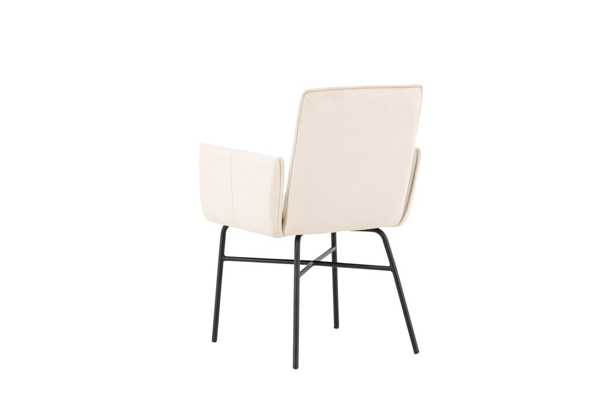 Petra Esszimmerstuhl in Beige präsentiert im Onlineshop von KAQTU Design AG. Stuhl mit Armlehne ist von Venture Home