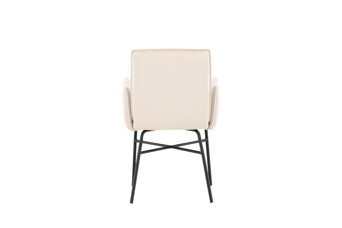 Petra Esszimmerstuhl in Beige präsentiert im Onlineshop von KAQTU Design AG. Stuhl mit Armlehne ist von Venture Home