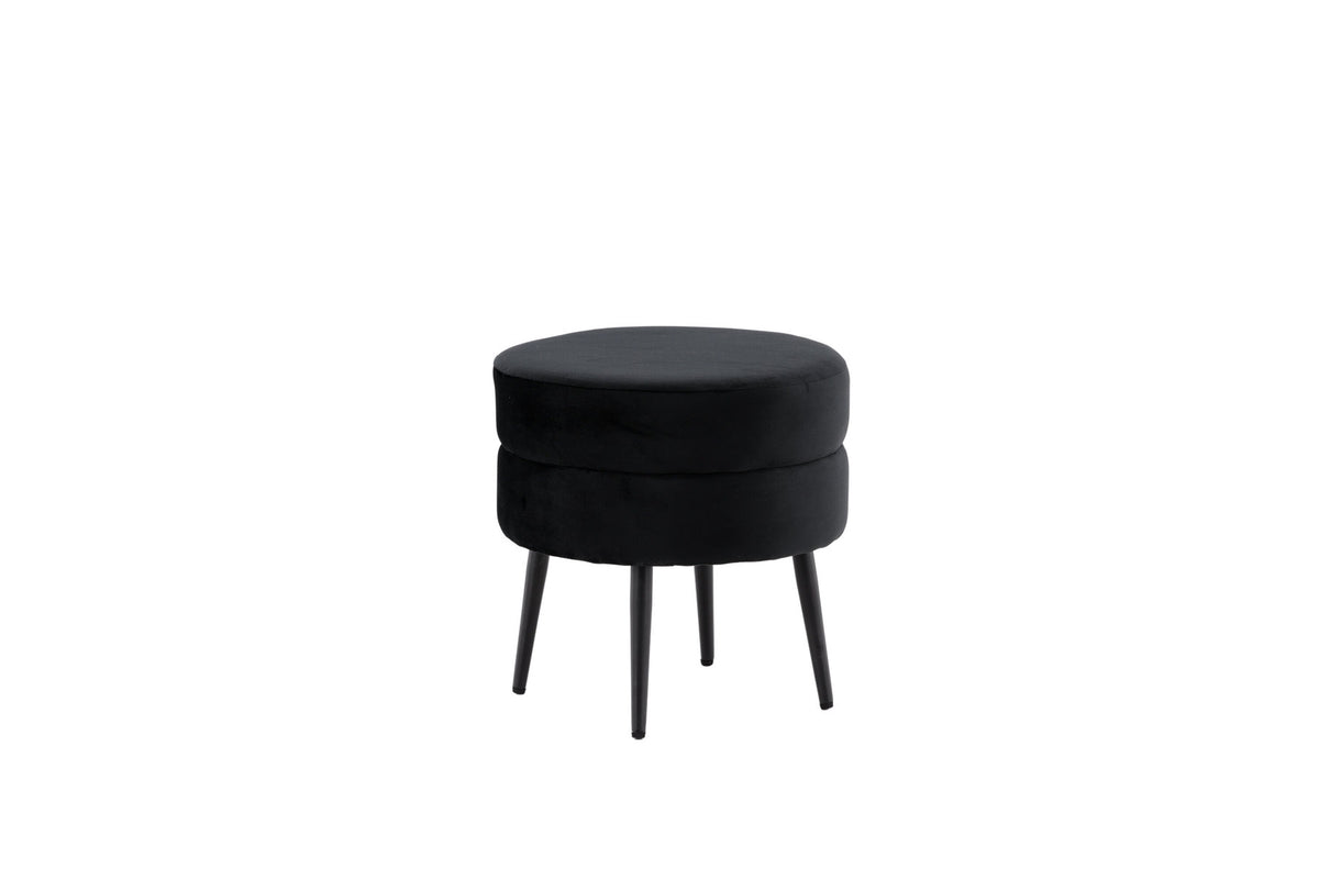 Pot Ottoman / Pouf in Schwarz präsentiert im Onlineshop von KAQTU Design AG. Pouf ist von Venture Home