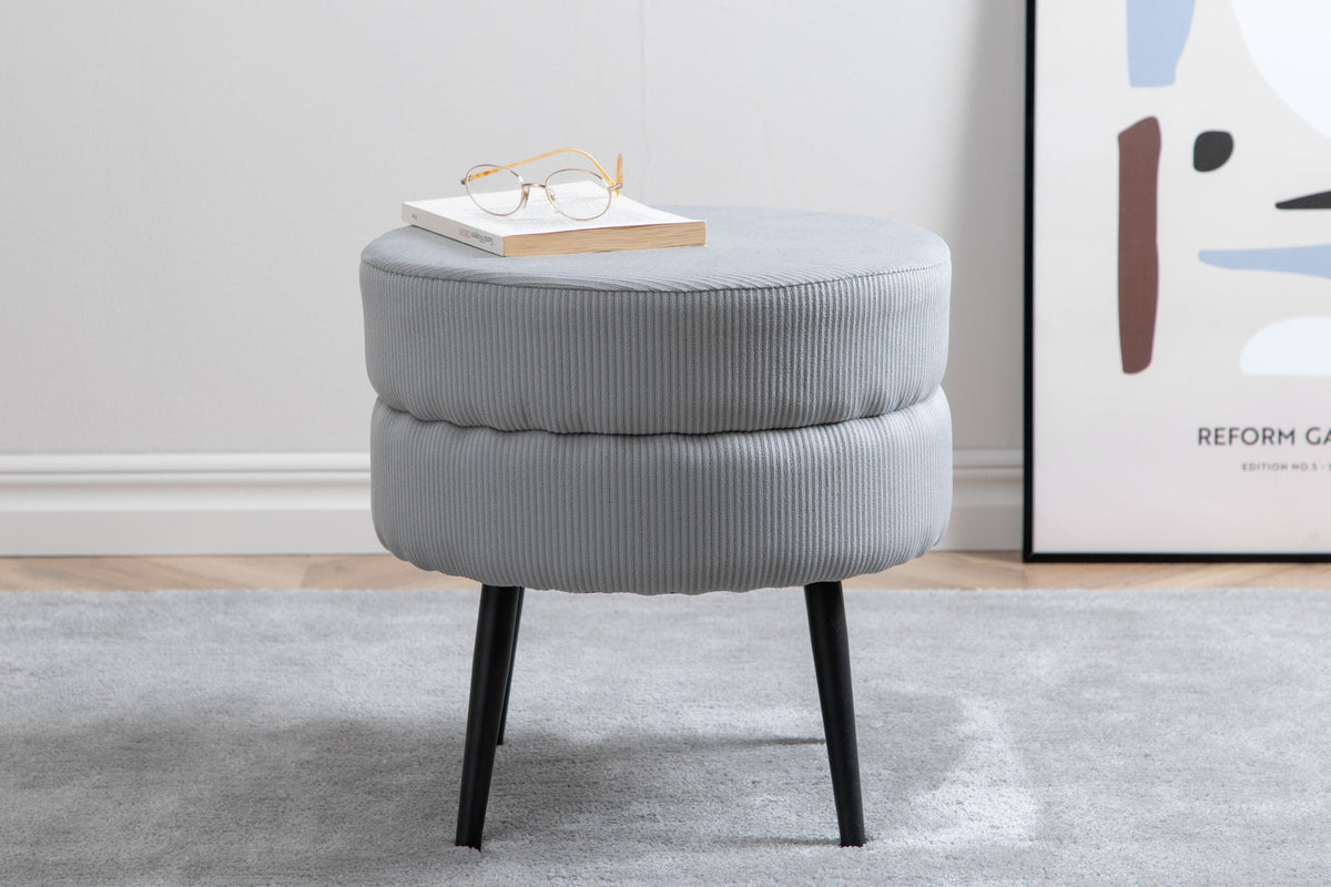 Pot Ottoman / Pouf in Grau präsentiert im Onlineshop von KAQTU Design AG. Pouf ist von Venture Home