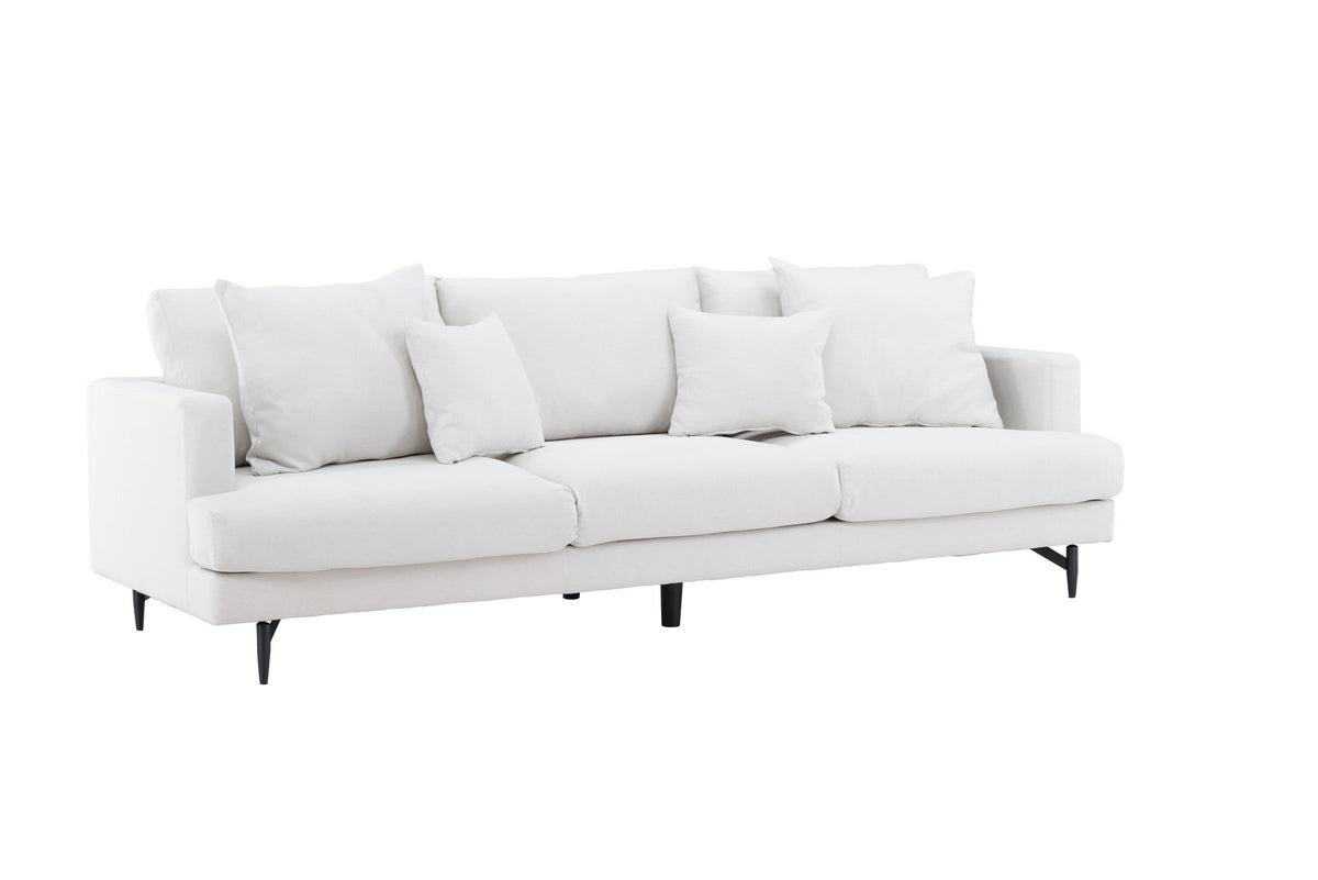 Sofia 3-Seat Sofa in Beige/Schwarz präsentiert im Onlineshop von KAQTU Design AG. 3er Sofa ist von Venture Home