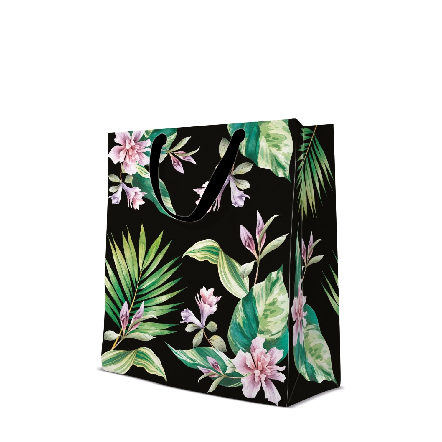 Geschenktüte Exotic Flowers 33.5x26.5x13 cm in Mehrfarbig präsentiert im Onlineshop von KAQTU Design AG. Geschenkzubehör ist von PAW