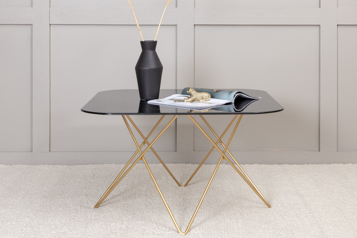 Tristar Beistelltisch in Schwarz / Gold präsentiert im Onlineshop von KAQTU Design AG. Beistelltisch ist von Venture Home