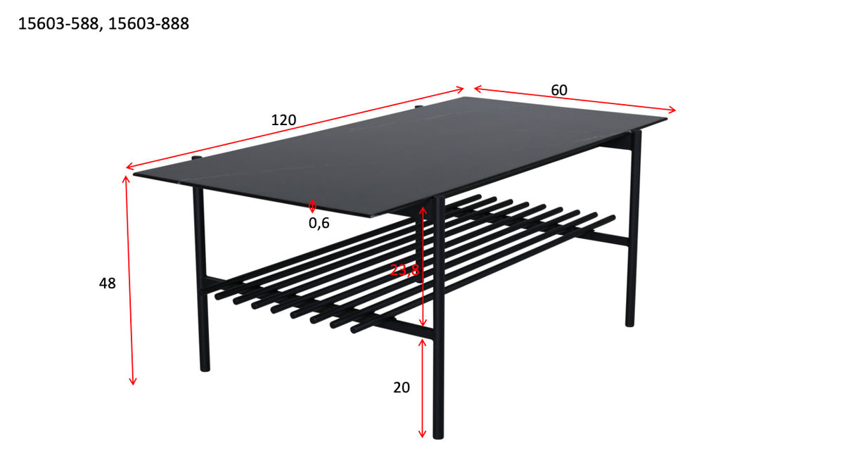 Von Staf Coffee Tisch Rechteckig in Schwarz präsentiert im Onlineshop von KAQTU Design AG. Beistelltisch ist von Venture Home