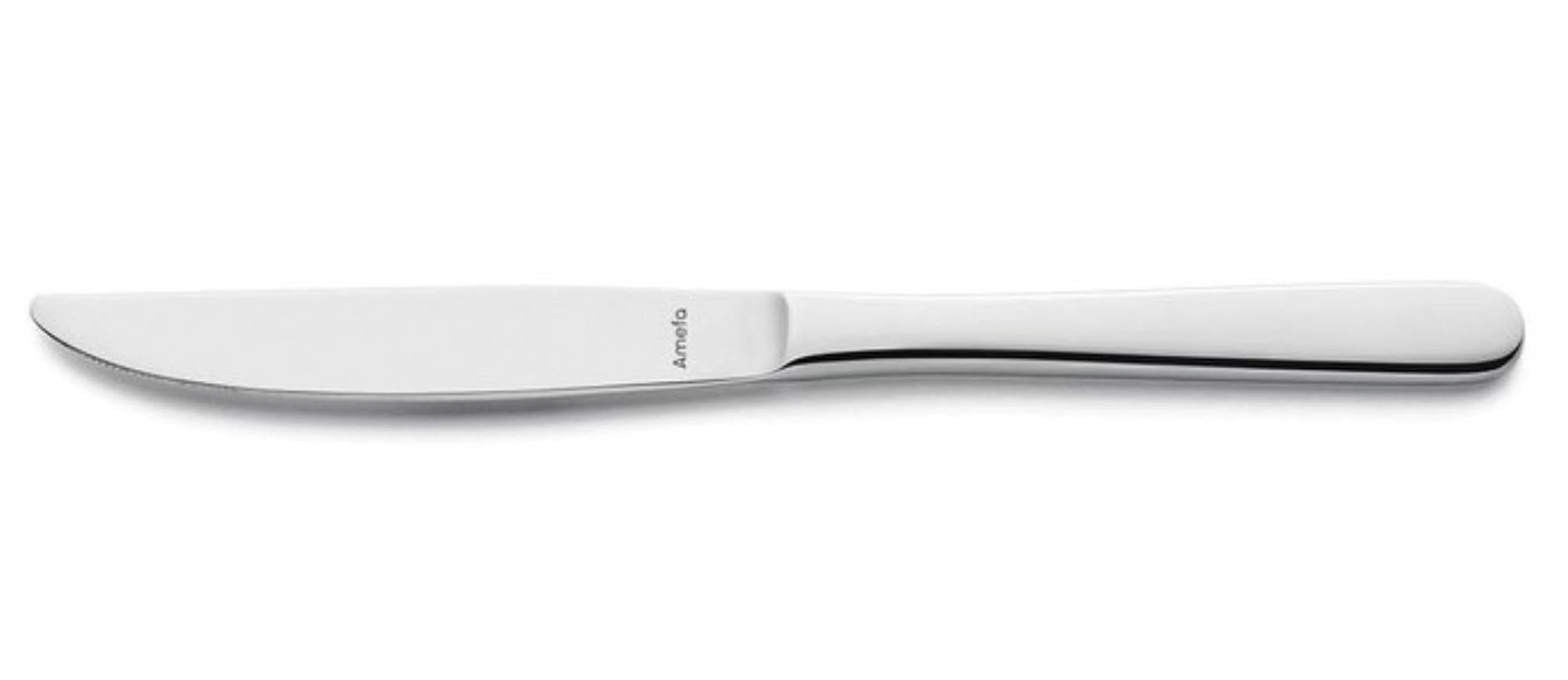 Elegantes Lido Menümesser von Amefa: Hochglänzender 18/10 Edelstahl, ergonomisch, langlebig, ideal für Steaks. Perfekt für jeden Tisch.