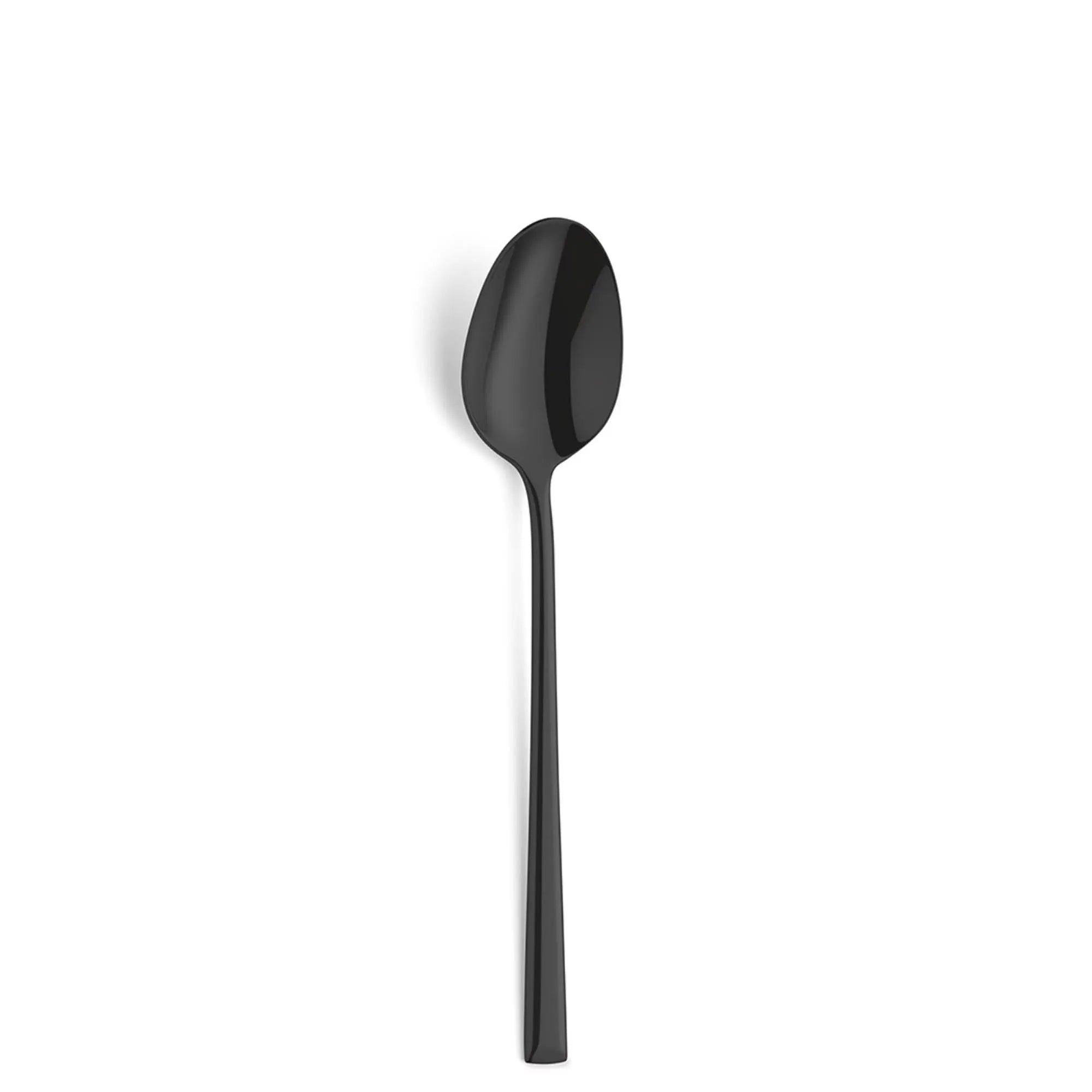 Eleganter Menülöffel aus 18/10 Edelstahl mit schwarzer PVD-Beschichtung, 21 cm, langlebig und korrosionsbeständig.