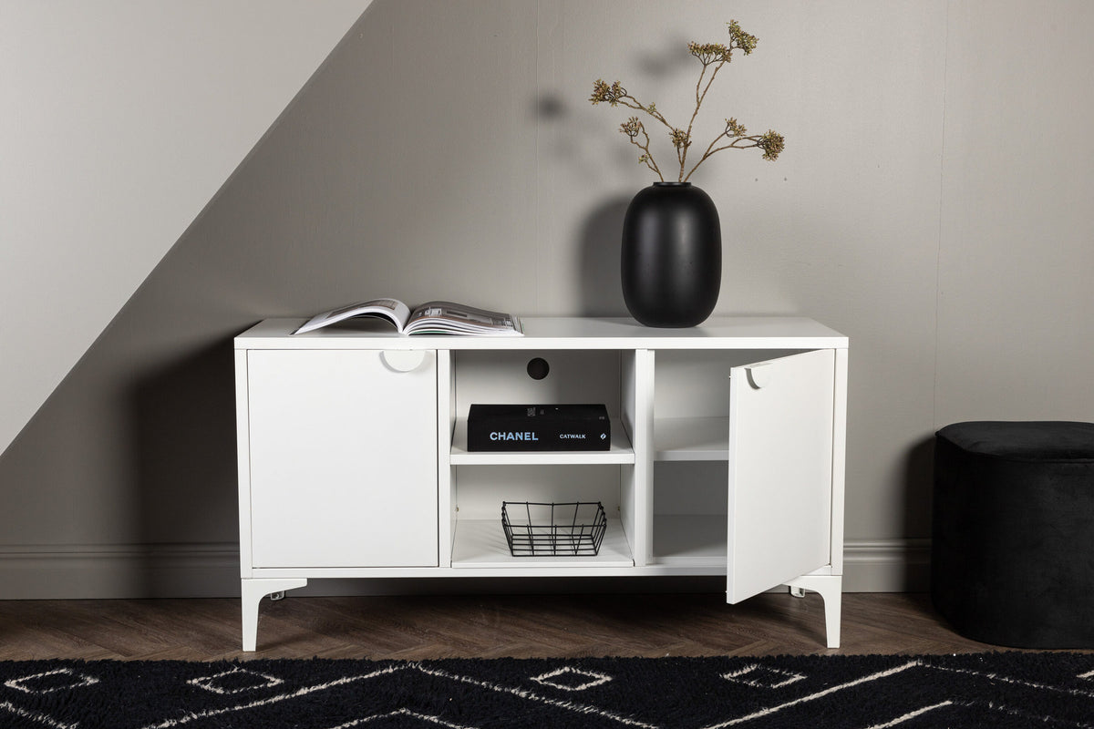Piring TV Ständer in Weiss präsentiert im Onlineshop von KAQTU Design AG. TV-Möbel ist von Venture Home
